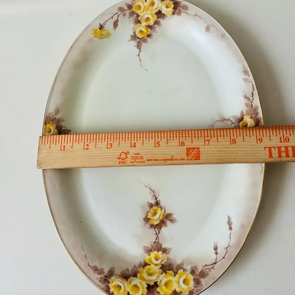 Antique Tirschenreuth Germany 1962 Hand Painted Tray